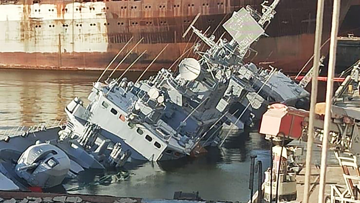 The Ukrainian Navy's Flagship Appears To Have Been Scuttled