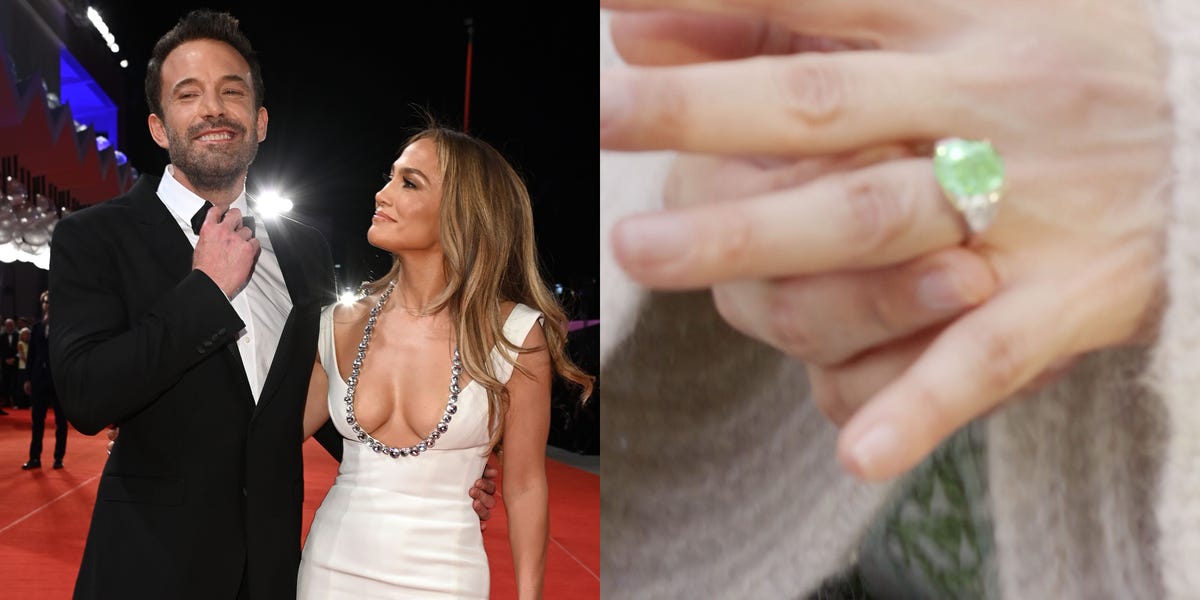 Ben Affleck Really Outdid Himself With Jennifer Lopez's Green Diamond Engagement Ring
