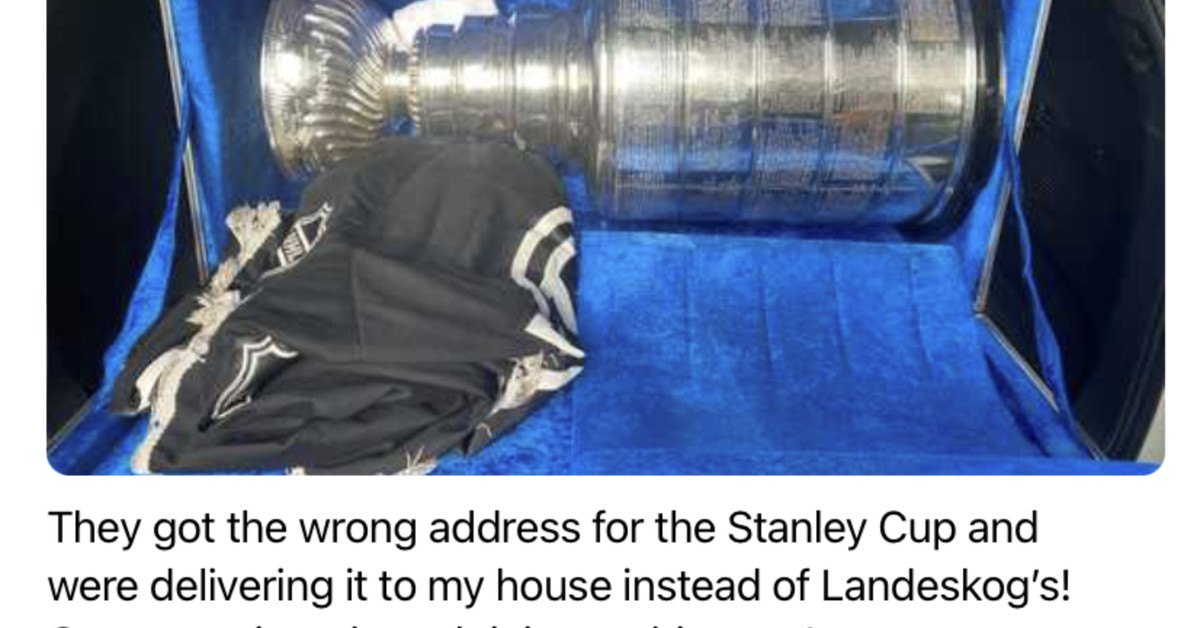 The Stanley Cup got delivered to the wrong house in Denver