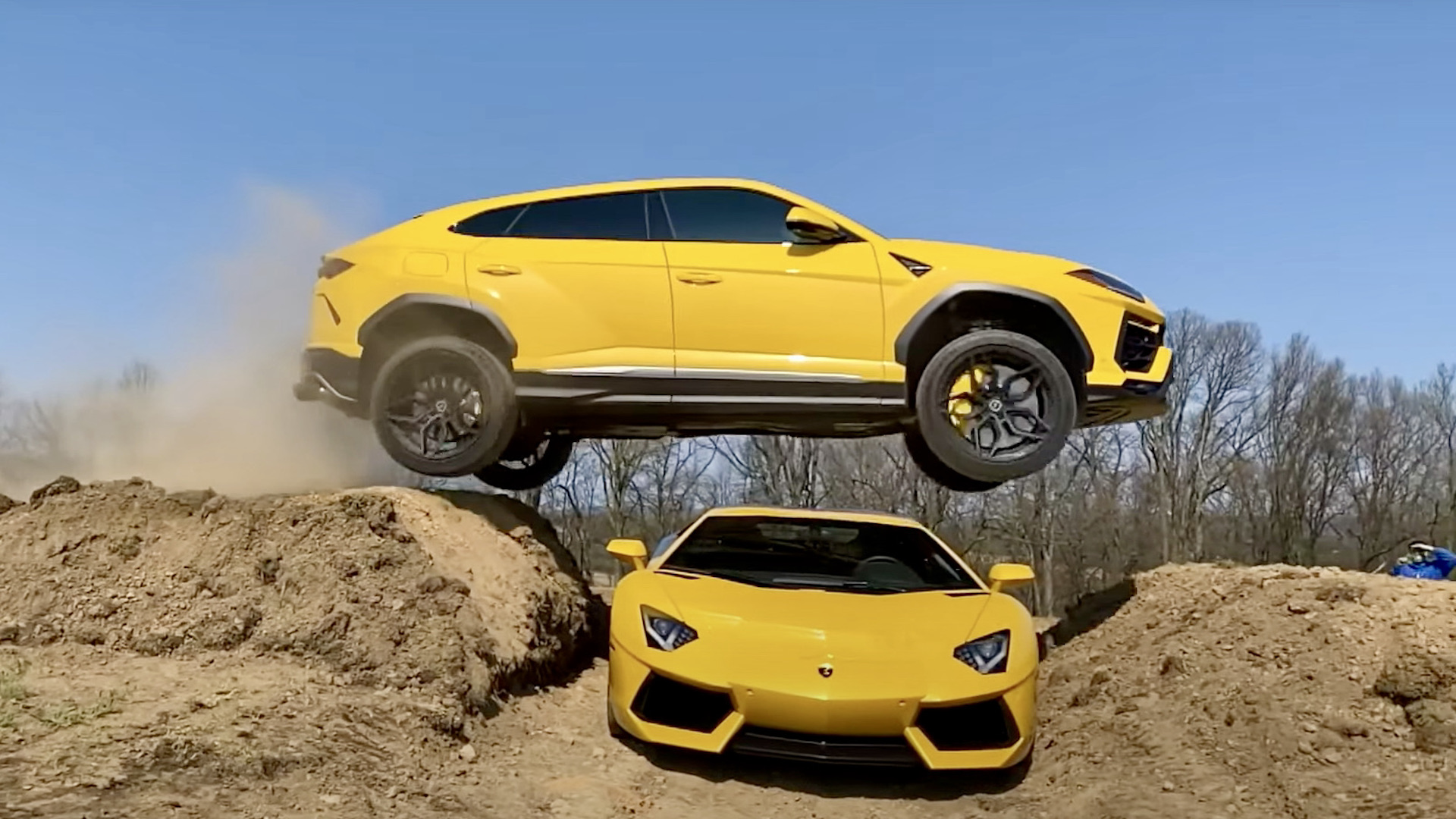 That TRX-Jumping YouTuber Sends a Lamborghini Urus Flying Over an Aventador 87 That TRX-Jumping YouTuber Sends a Lamborghini Urus Flying Over an Aventador