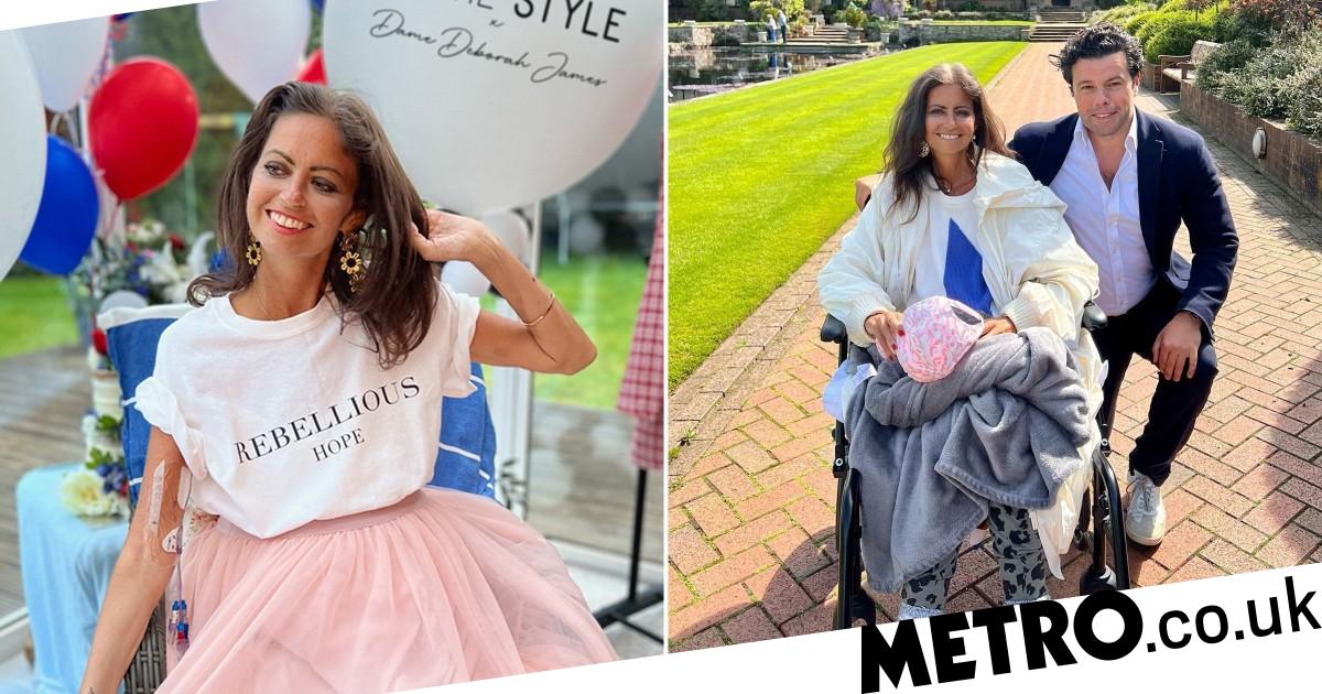 Dame Deborah James launches ‘rebellious hope’ bowel cancer charity tee