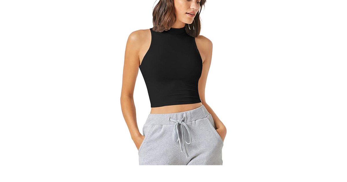 This High-Neck Crop Top Is the Perfect Basic to Pair With Any Summer Outfit 144 This High-Neck Crop Top Is the Perfect Basic to Pair With Any Summer Outfit