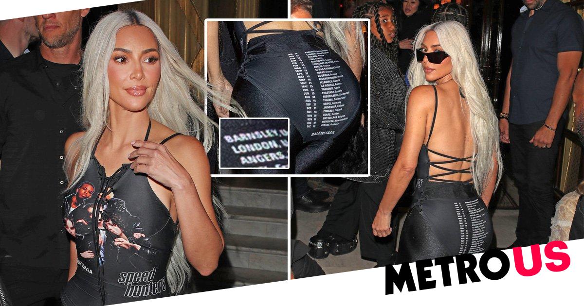 Kim Kardashian steps out with Barnsley on her bum but there's good reason why
