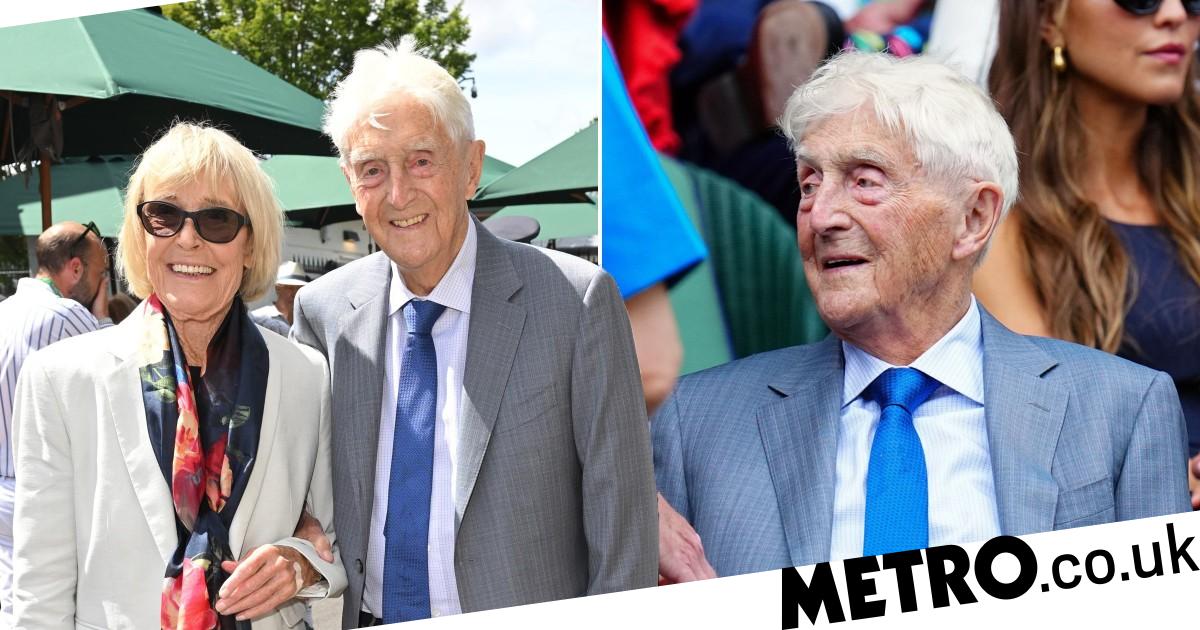 Sir Michael Parkinson in good spirits at Wimbledon as he makes rare outing